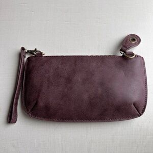Joy Susan 
  Plum Suede Wristlet Clutch - Women Bags